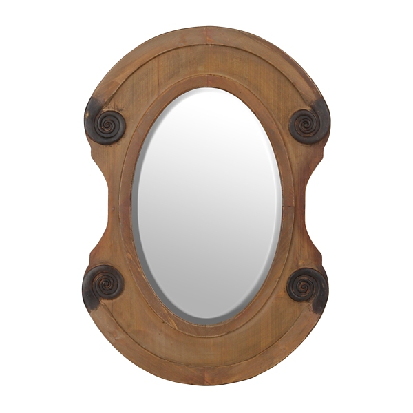 Rustic Natural Oval Framed Mirror, 25x36 in. Kirklands