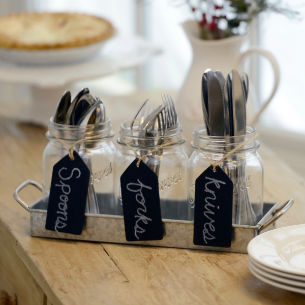 Mason Jar Flatware Caddy, Set of 4 Kirklands