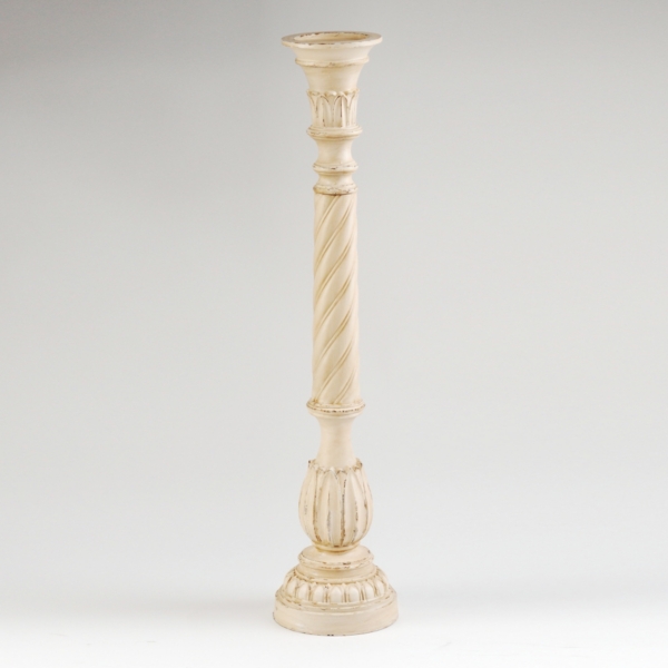 Ivory Spiral Pillar Candle Holder, 42 in. Kirklands