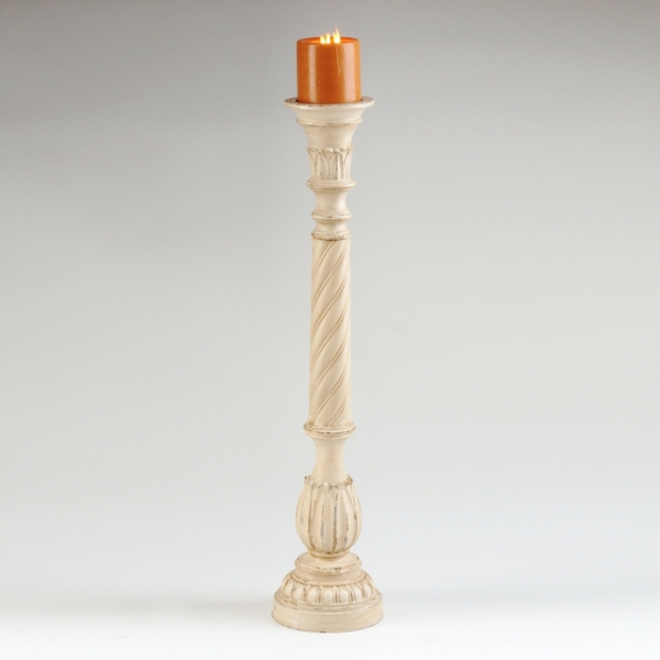 Ivory Spiral Pillar Candle Holder, 42 in. Kirklands