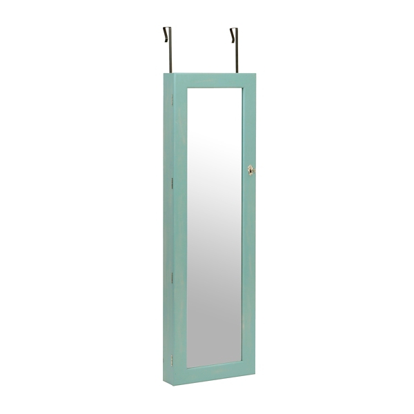 Distressed Turquoise Jewelry Armoire Mirror Kirklands