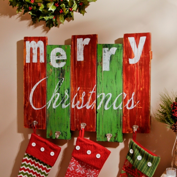 Merry Christmas Plaque with Hooks Kirklands