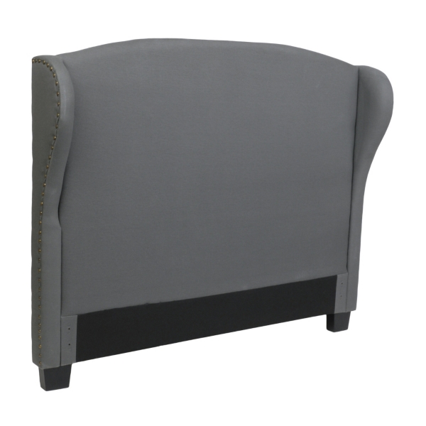 Gray Linen Wingback Queen Headboard Kirklands