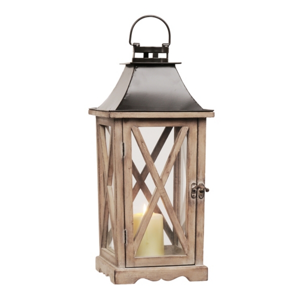 Natural Wood Lantern Kirklands