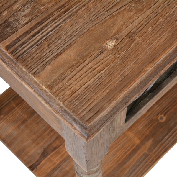 Rustic Mirrored Lattice Accent Table Kirklands