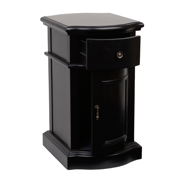 Black Curved Side Table Kirklands