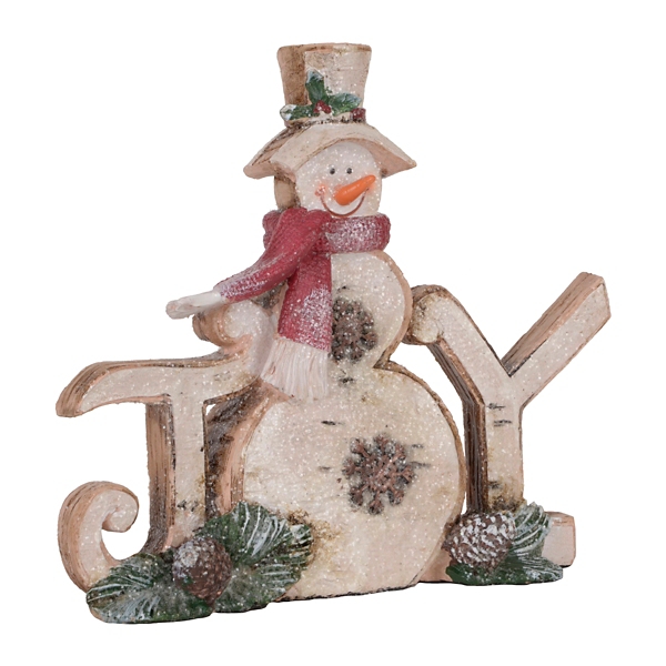 Rustic Joy Snowman Statue Kirklands