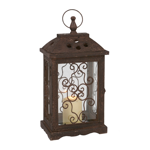 Antique Brown Wood Lantern Kirklands