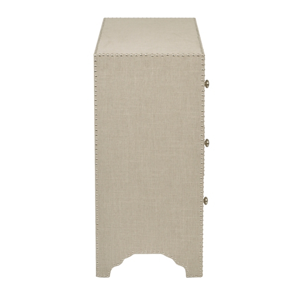 Beige Linen Upholstered Chest Kirklands