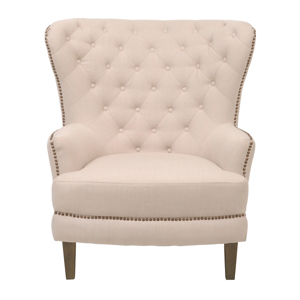 Ivory Tufted Wing Arm Chair Kirklands