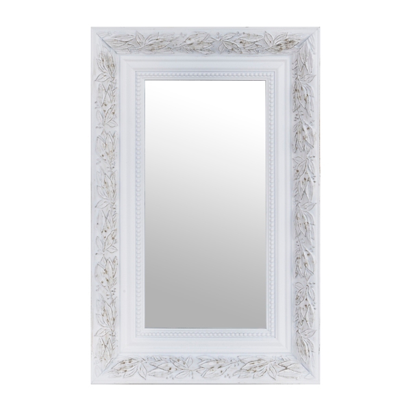 Distressed White Framed Mirror, 14x16 Kirklands