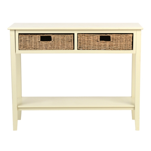 Cream Beadboard 2Drawer Console Table Kirklands