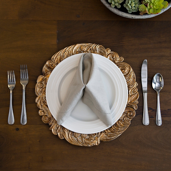 Ornate Gold Charger Kirklands