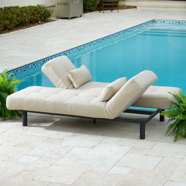Desert Sand Convertible Outdoor Chaise Lounge Kirklands