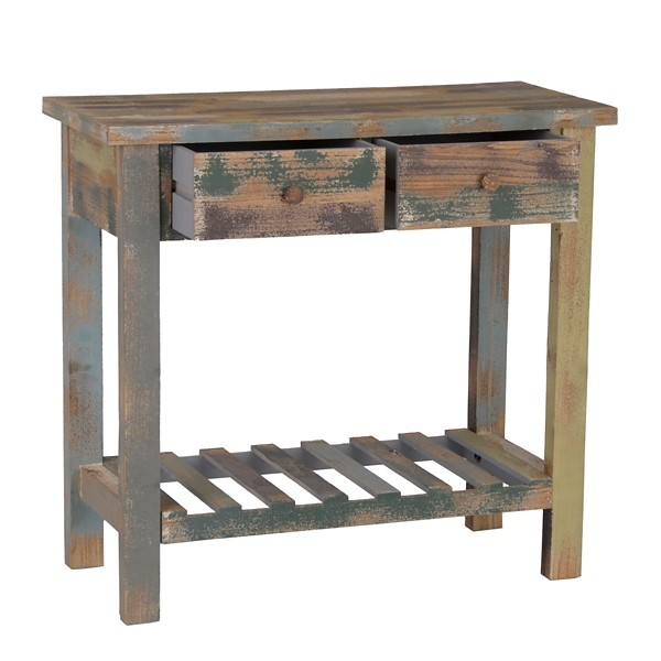 Distressed Coastal Console Table Kirklands