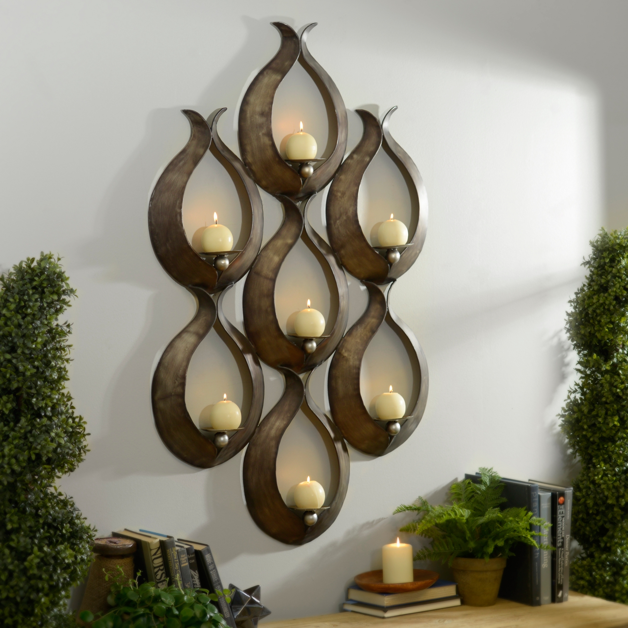 Bronze Teardrop 7Pillar Candle Holder Kirklands