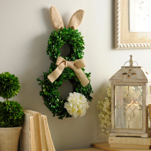 Boxwood Easter Bunny Wreath Kirklands