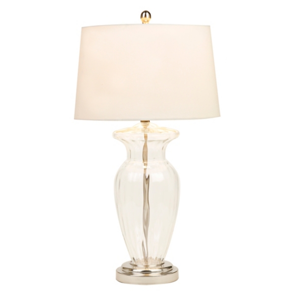 Fluted Glass and Metal Table Lamp Kirklands