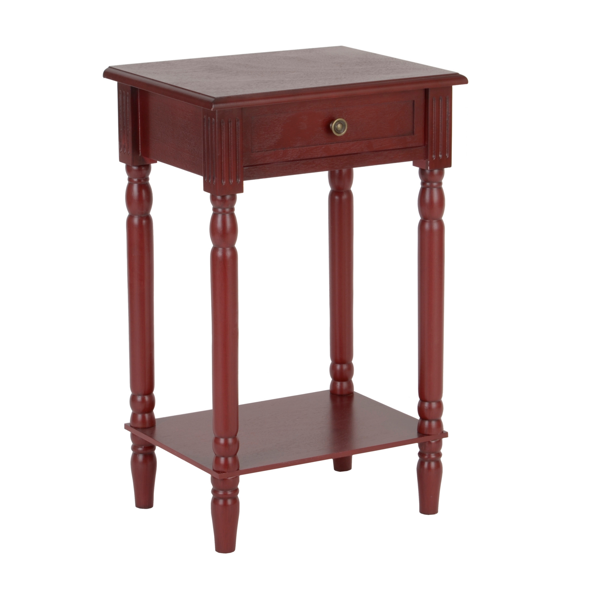 Painted Red Side Table Kirklands