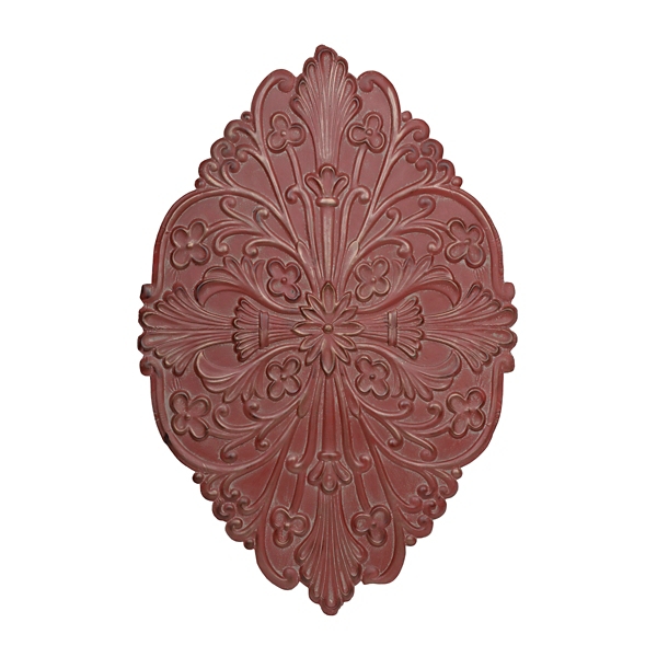 Red Floral Medallion Metal Plaque Kirklands