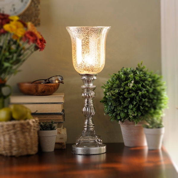 Antique Silver Mercury Glass Uplight Kirklands