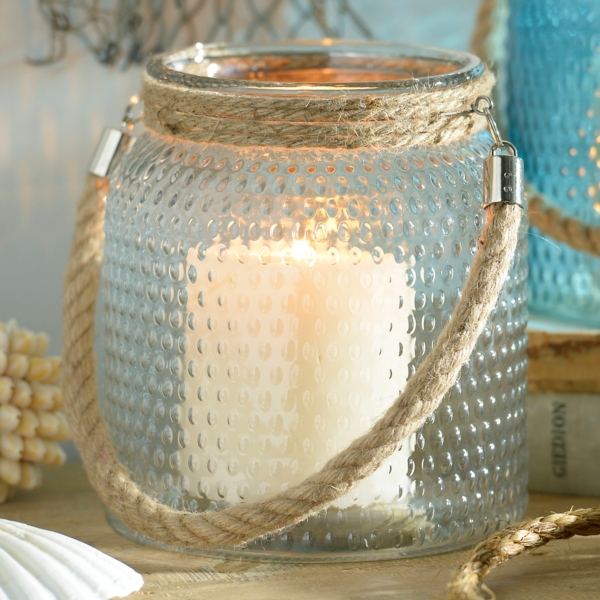 Clear Hobnail Glass Lantern Kirklands
