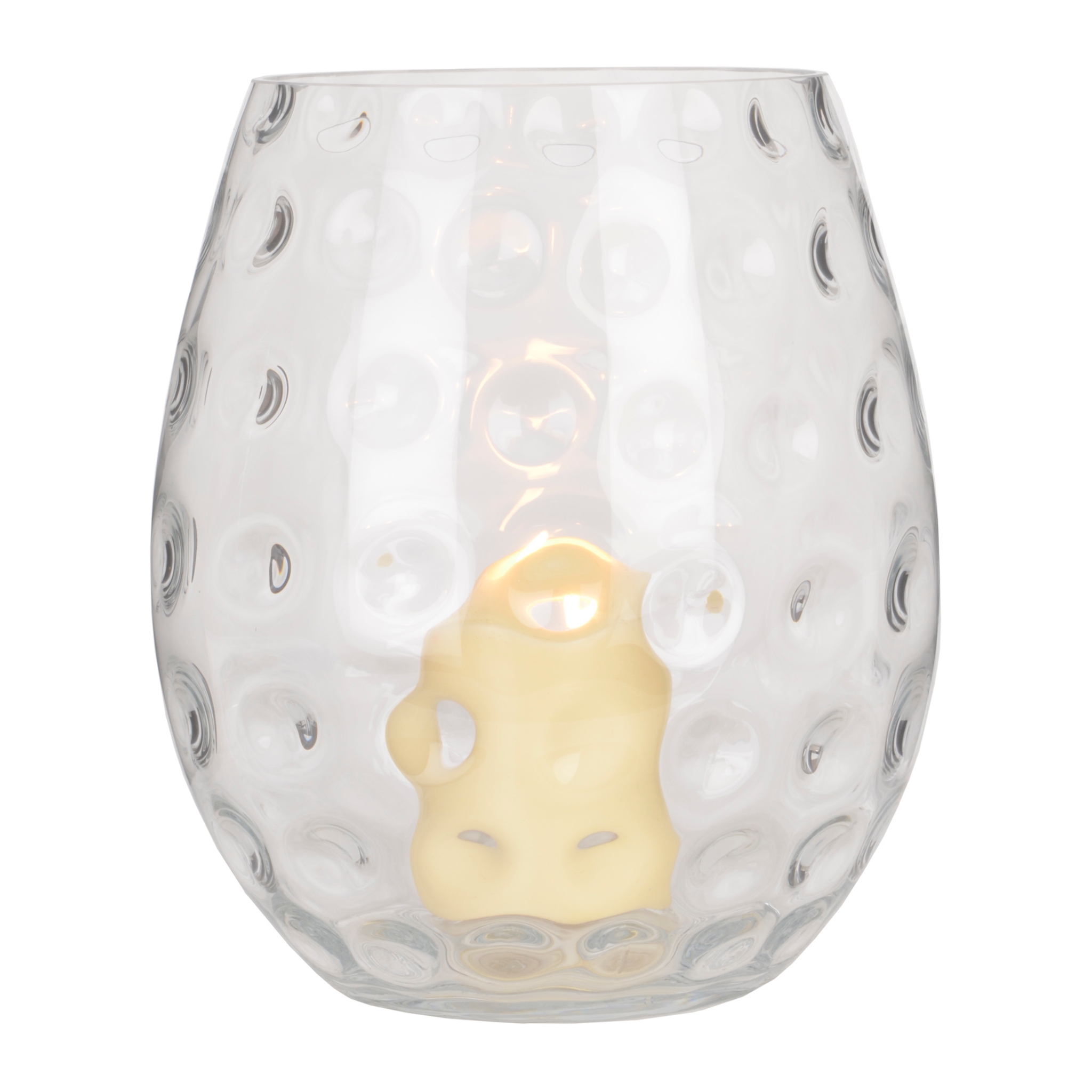 Clear Hammered Glass Hurricane Kirklands