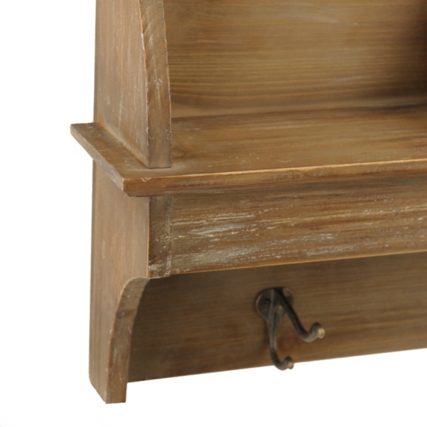 Wooden Cubby Shelf With Hooks Kirklands