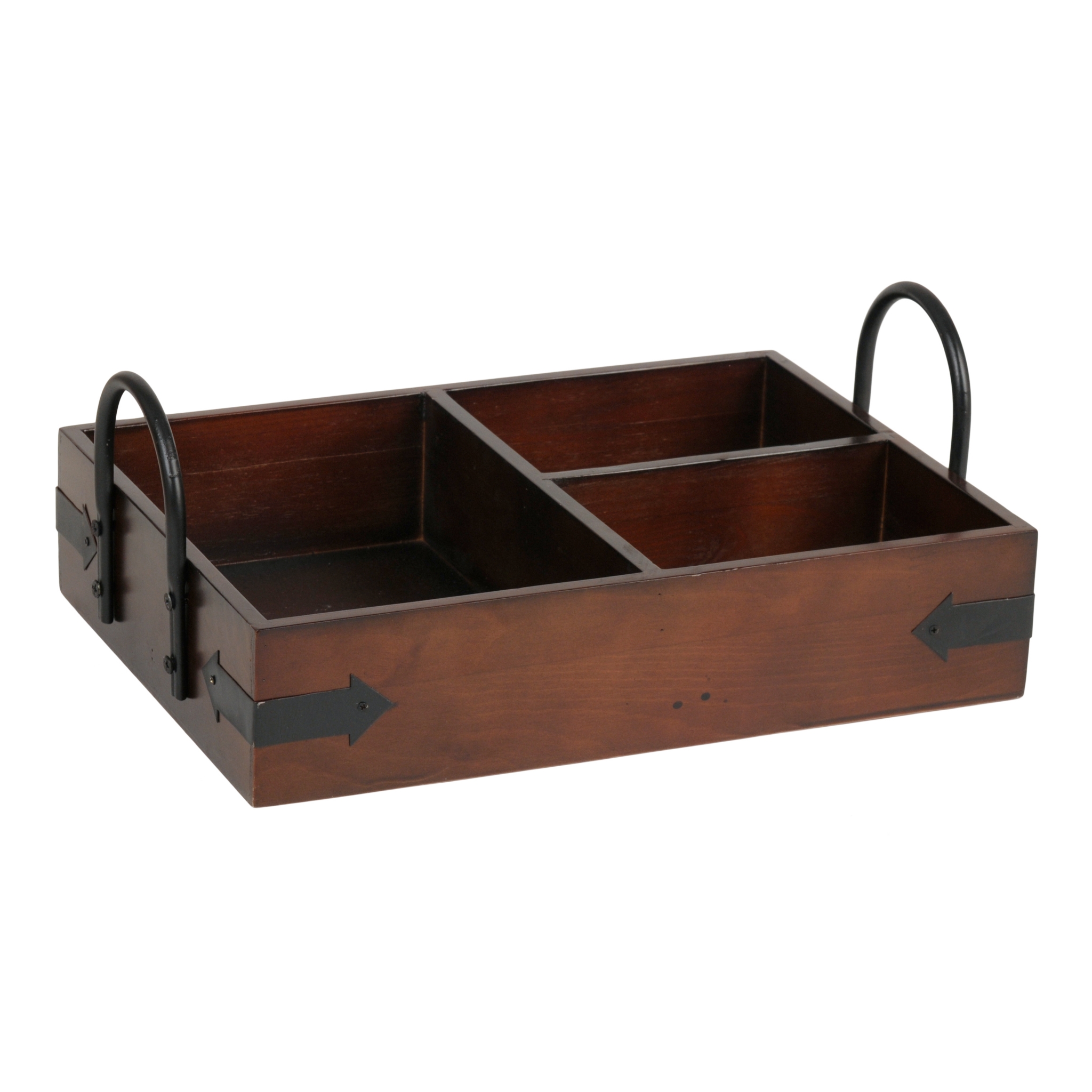 Rustic Divided Wooden Tray Kirklands