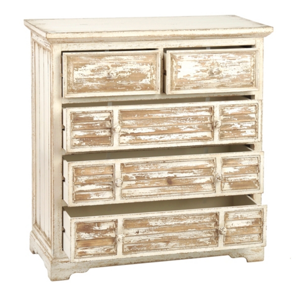 White Distressed Shutter Chest Kirklands