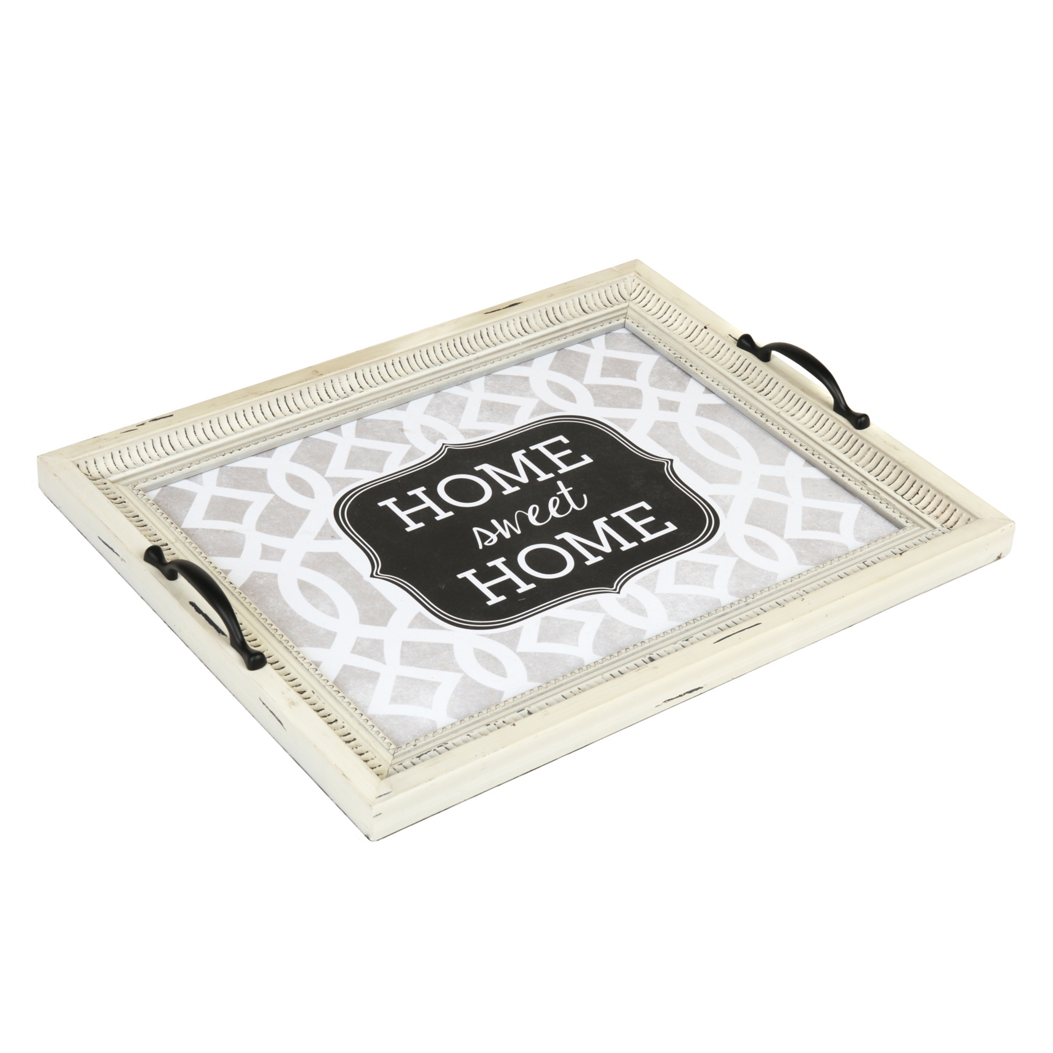 Distressed White Home Decorative Tray Kirklands