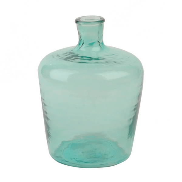 Aqua Recycled Glass Vase Kirklands