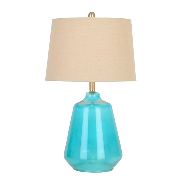 Sapphire Blue Seeded Glass Table Lamp Kirklands