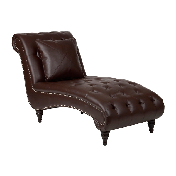 Brown Leather Chaise Lounge Kirklands