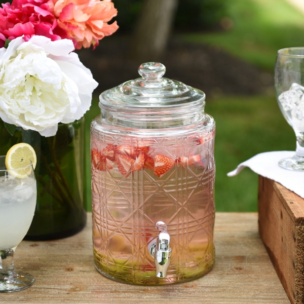 Wicker Glass Beverage Dispenser Kirklands