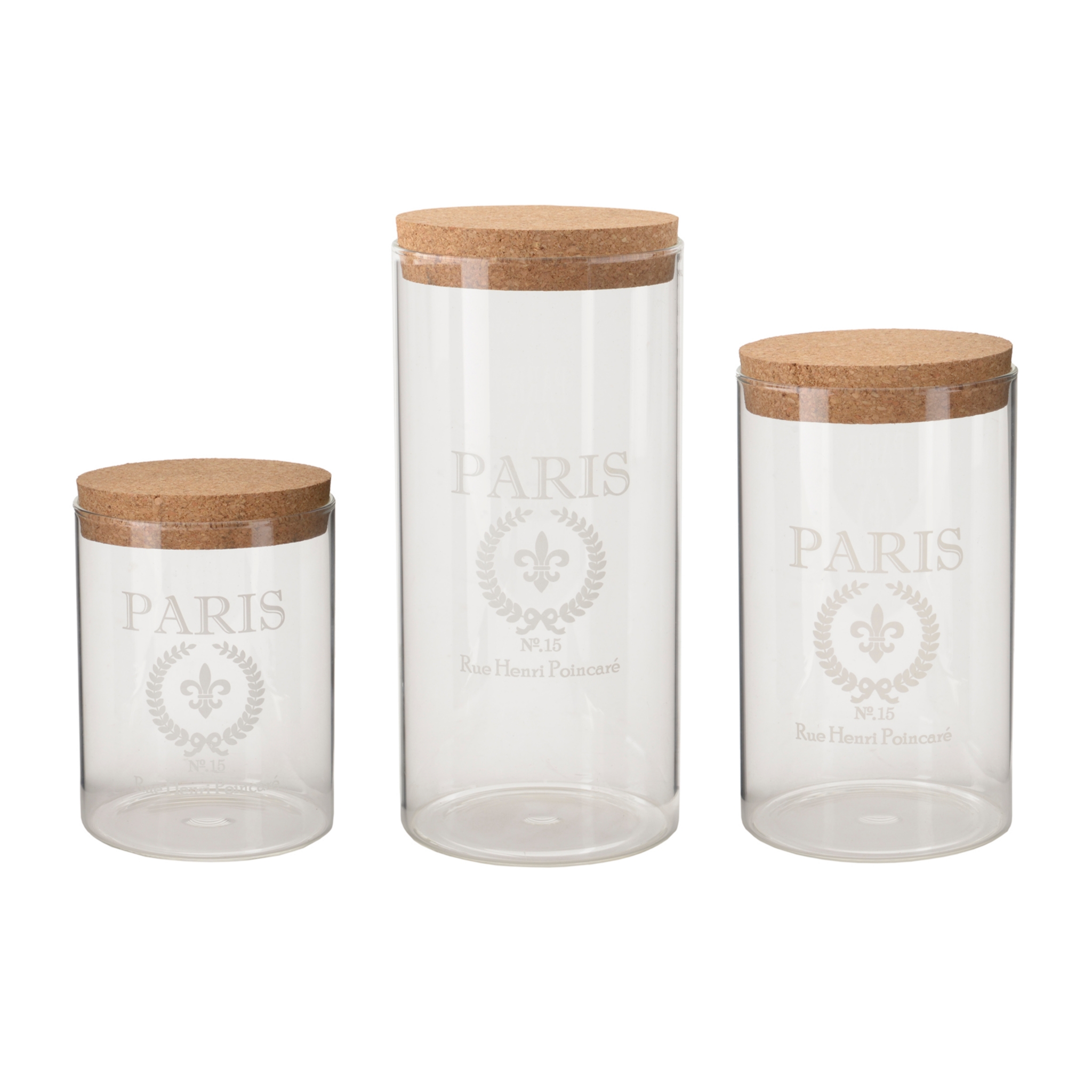 Clear Glass Paris Canisters, Set of 3 | Kirklands