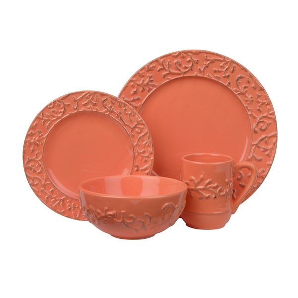 Waverly Savoy Coral 16pc. Dinnerware Set Kirklands