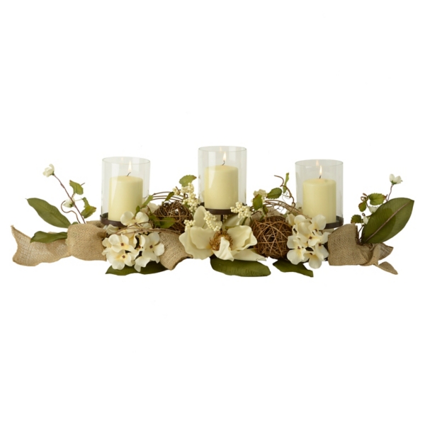 Burlap Magnolia Centerpiece Kirklands