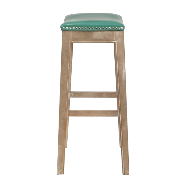 Mystique Turquoise Bonded Leather Bar Stool Kirklands