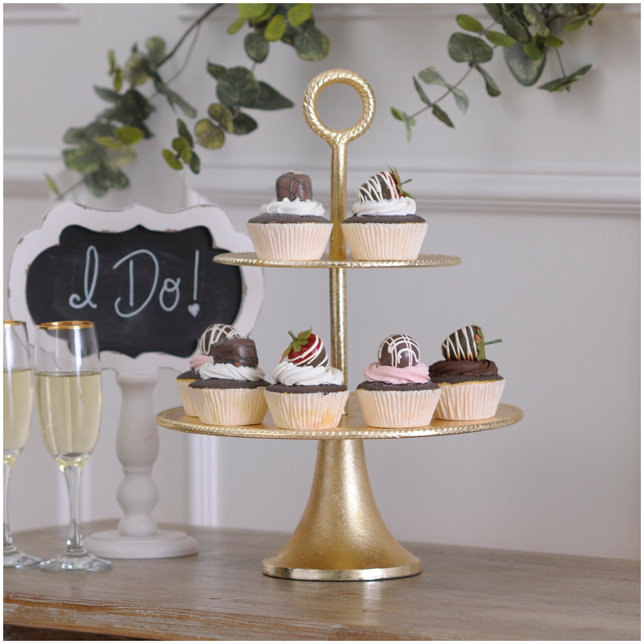 Metallic Gold 2Tier Serving Tray Kirklands