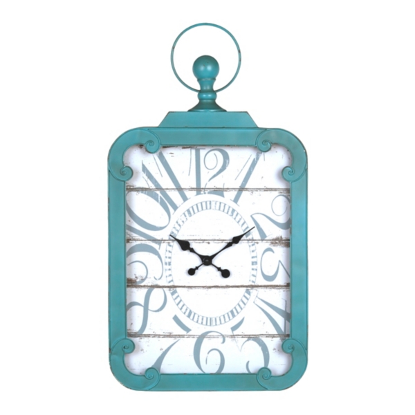 Margie Distressed Turquoise Wall Clock Kirklands