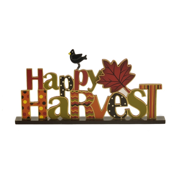 Happy Harvest Patterned Tabletop Sign Kirklands