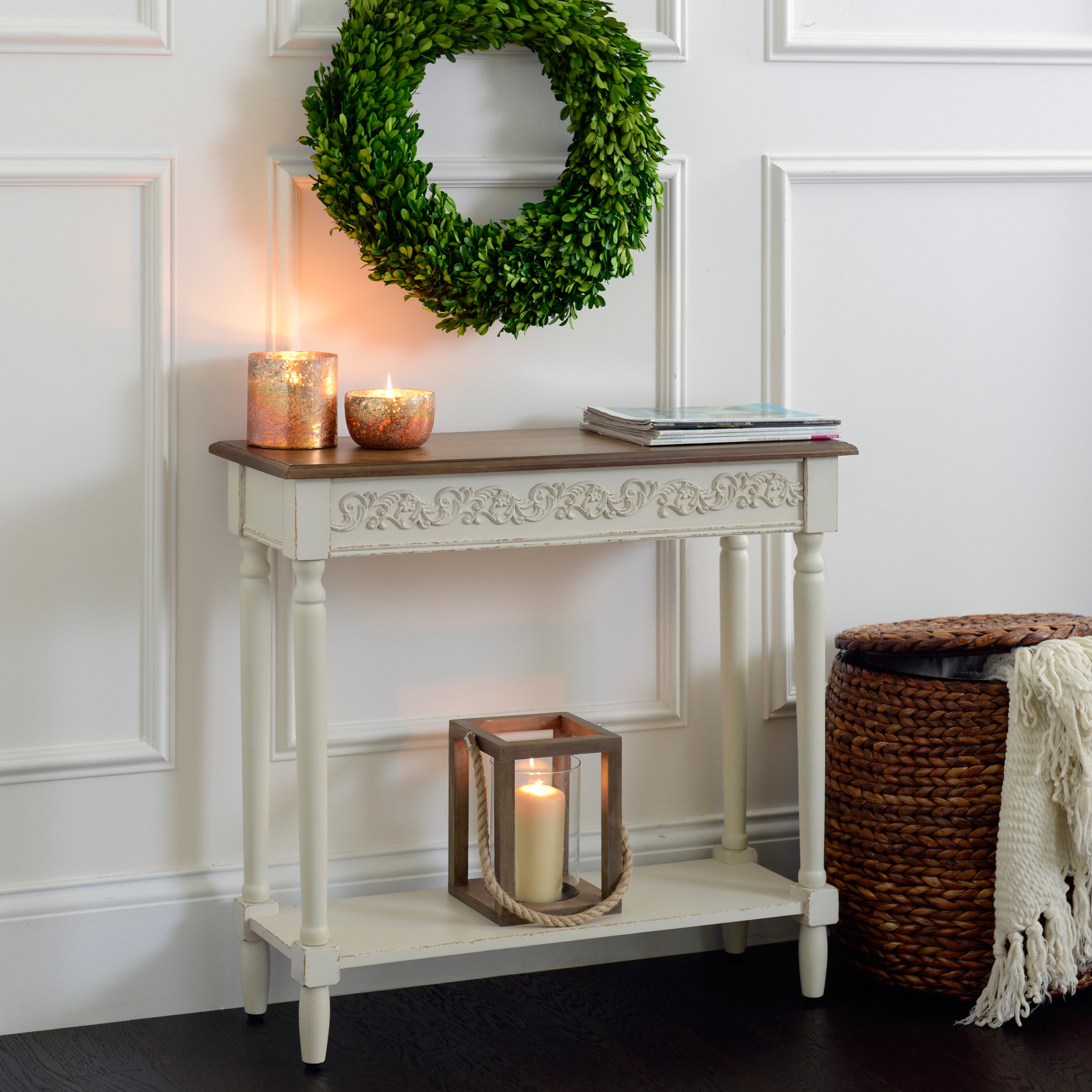 Cream Wooden Console Table Kirklands