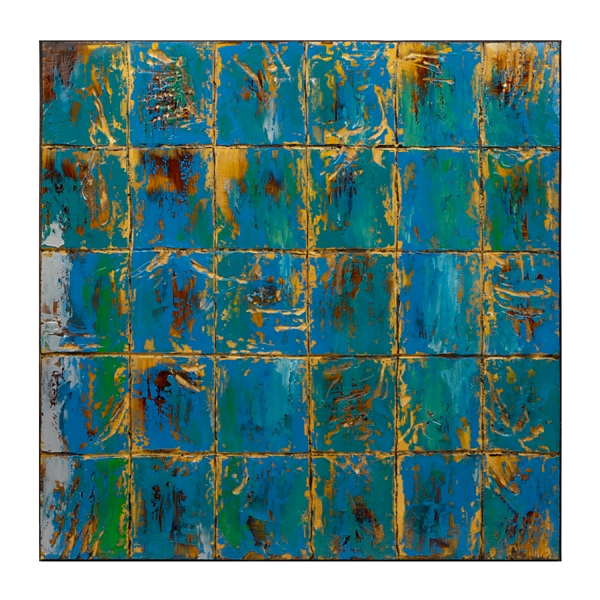 Turquoise Stratus Wooden Canvas Art Print Kirklands