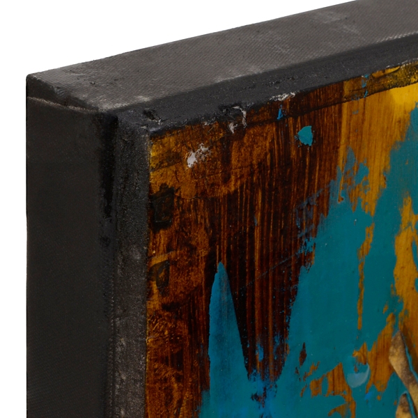 Turquoise Stratus Wooden Canvas Art Print Kirklands