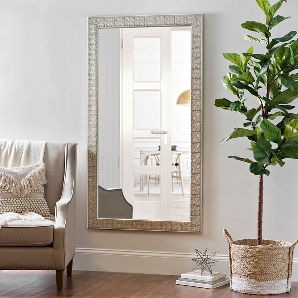 Silver Medallion Framed Mirror, 37.5x67.5 in. Kirklands