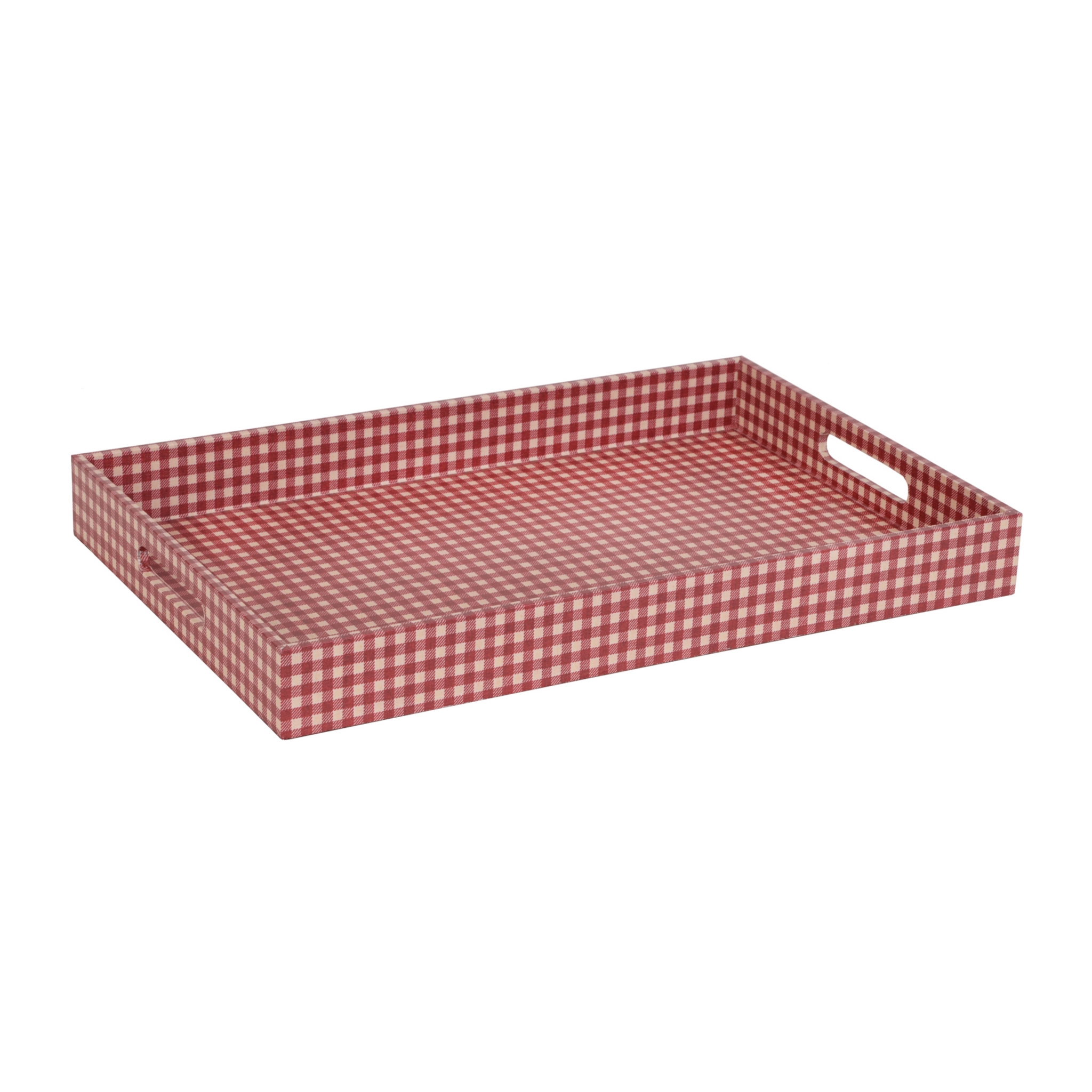 Red Gingham Serving Tray Kirklands