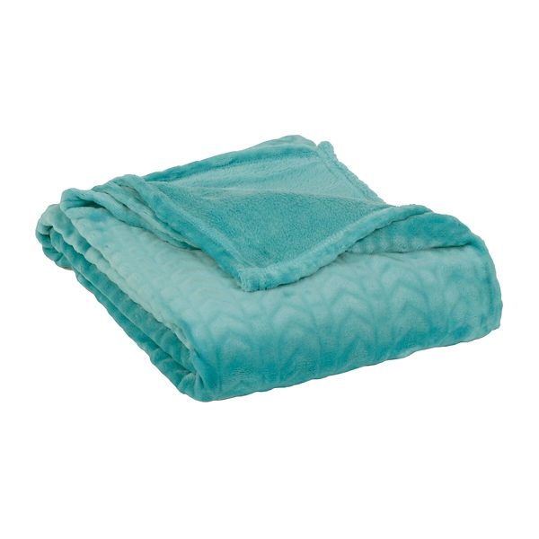 Embossed Aqua Throw Blanket Kirklands