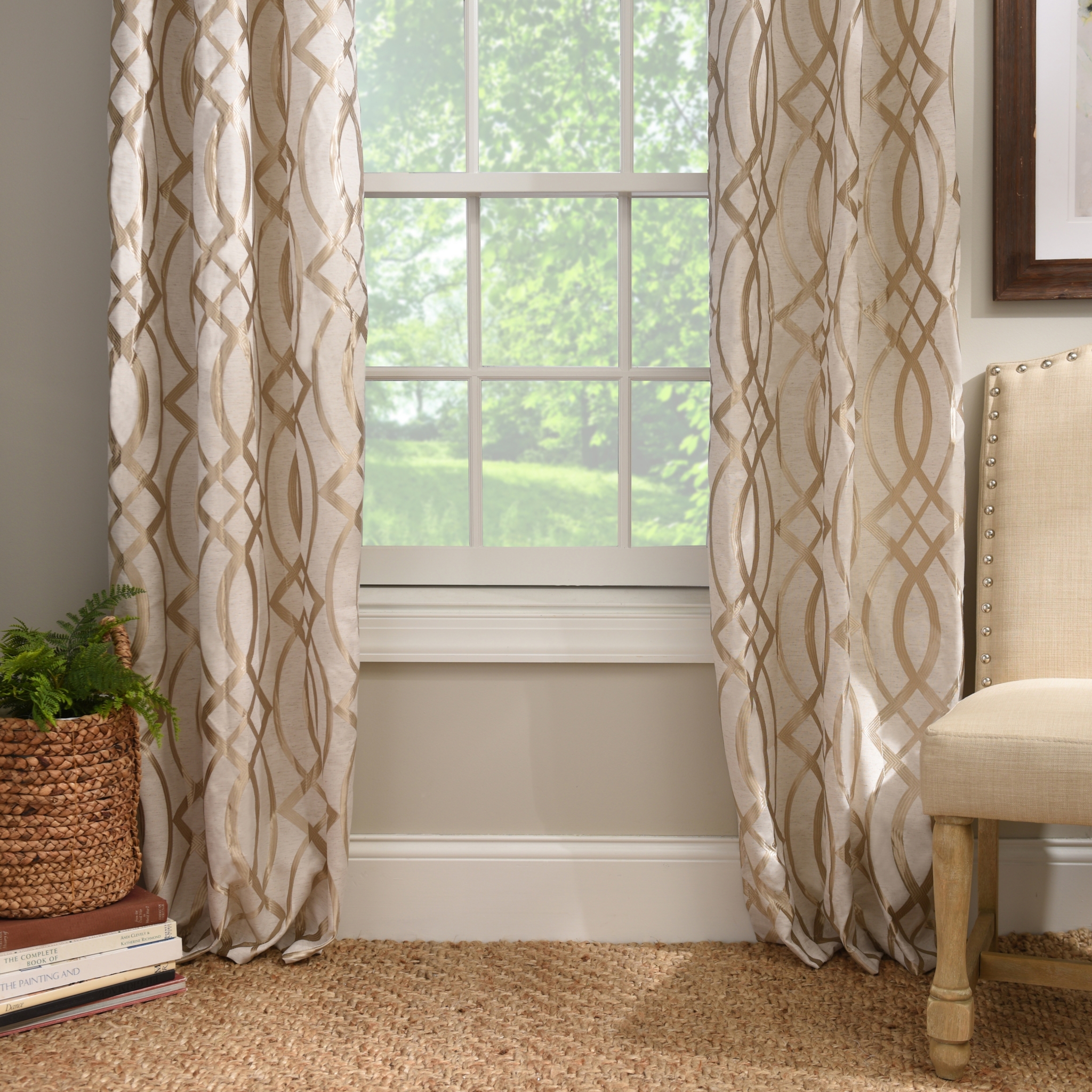 Metallic Avalon Curtain Panel Set, 96 in. Kirklands