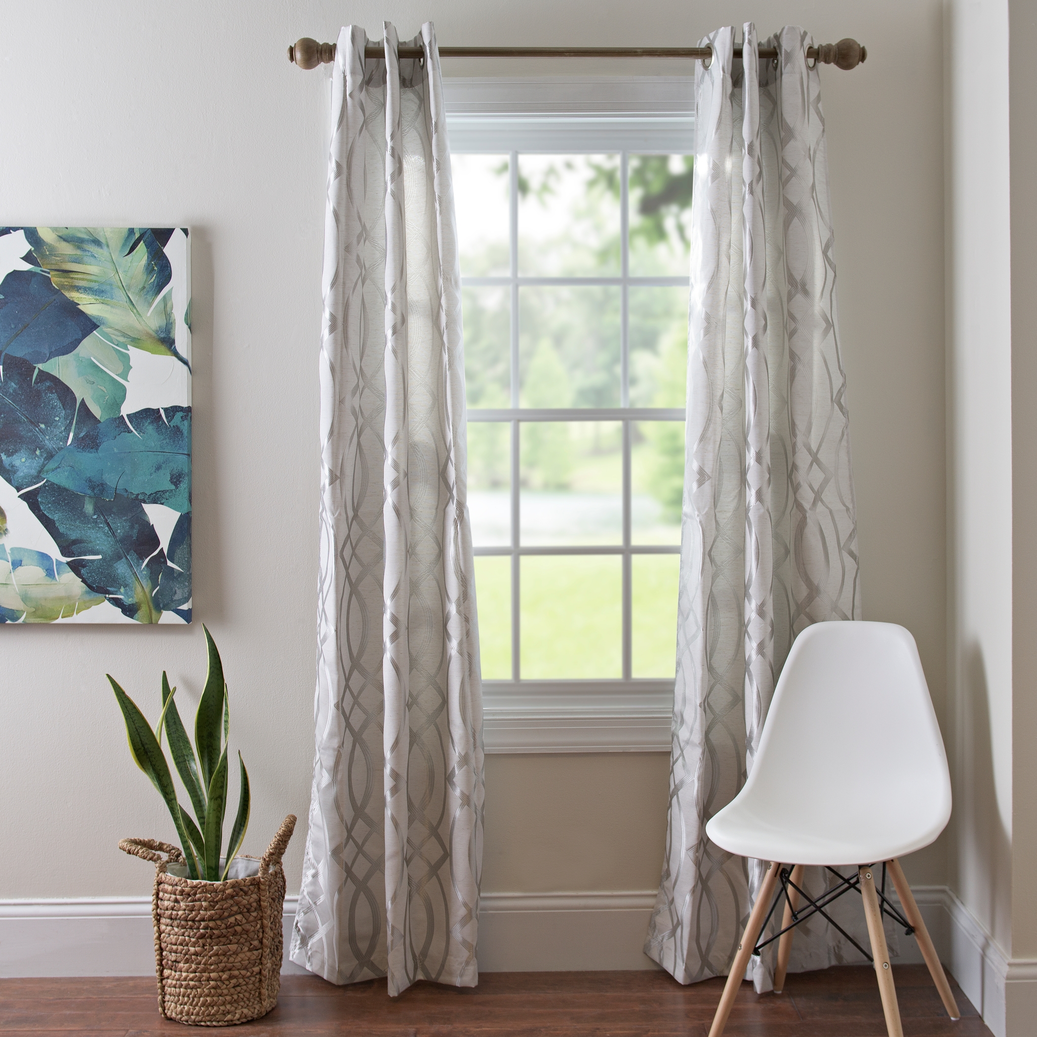 Gray Avalon Curtain Panel Set, 84 in. Kirklands